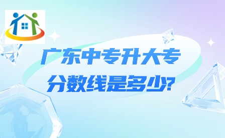 廣東中專升大專的分?jǐn)?shù)線是多少？