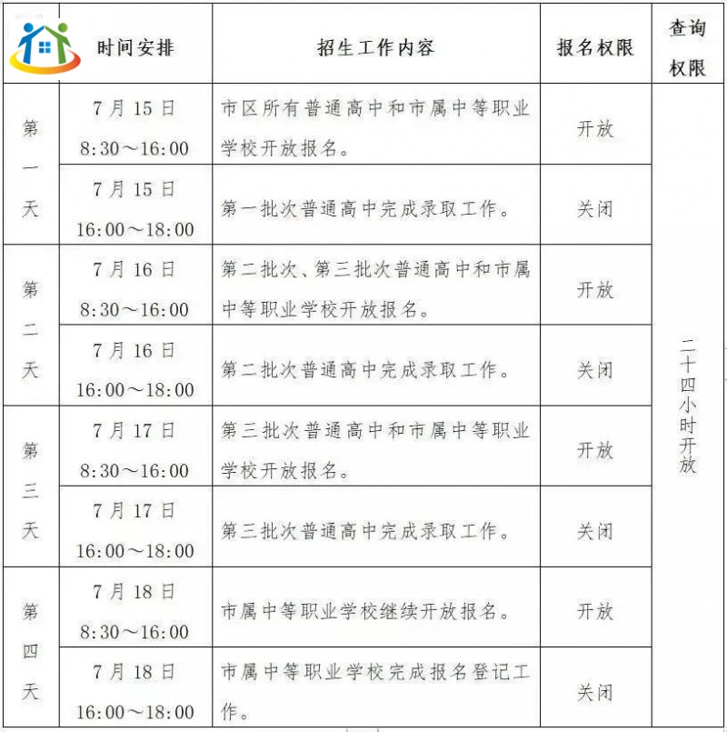 南寧中考志愿填報(bào)安排表