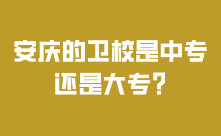 安慶的衛(wèi)校是中專還是大專?
