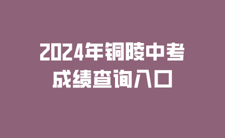 2024年銅陵中考成績(jī)查詢?nèi)肟? width=