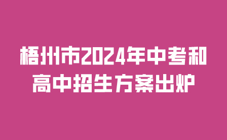 梧州市2024年中考