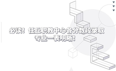 必讀！任丘職教中心各分數(shù)段錄取專業(yè)一表明晰！