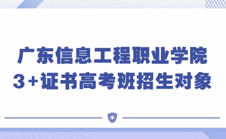 2024年廣東信息工程職業(yè)學(xué)院3+證書高考班招生對(duì)象