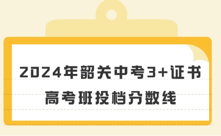 2024年韶關(guān)中考3+證書高考班投檔分?jǐn)?shù)線