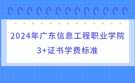 2024年廣東信息工程職業(yè)學院3+證書學費標準