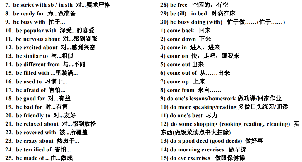 中考必備英語詞匯