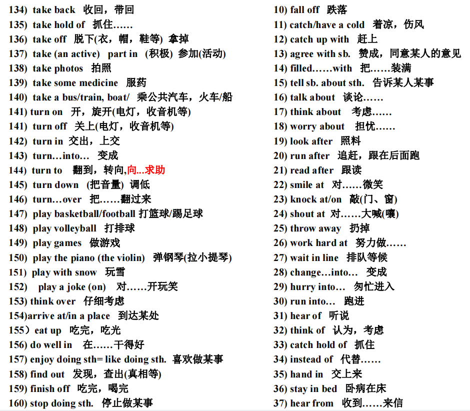 中考必備英語詞匯