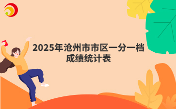 2025年滄州市市區(qū)一分一檔成績統(tǒng)計(jì)表